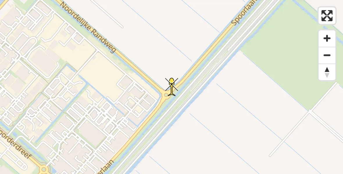 Routekaart van de vlucht: Lifeliner 1 naar Nieuw-Vennep