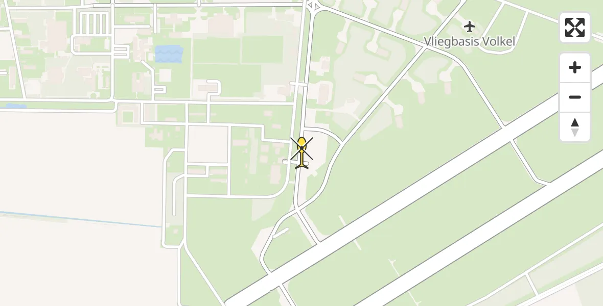 Routekaart van de vlucht: Lifeliner 3 naar Vliegbasis Volkel