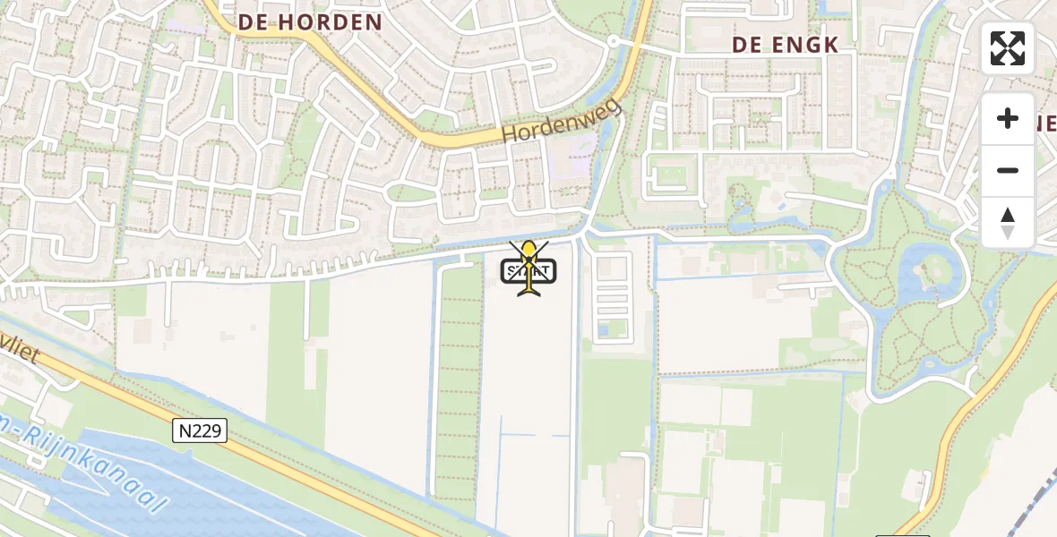 Routekaart van de vlucht: Lifeliner 3 naar Wijk bij Duurstede, Middelweg Oost