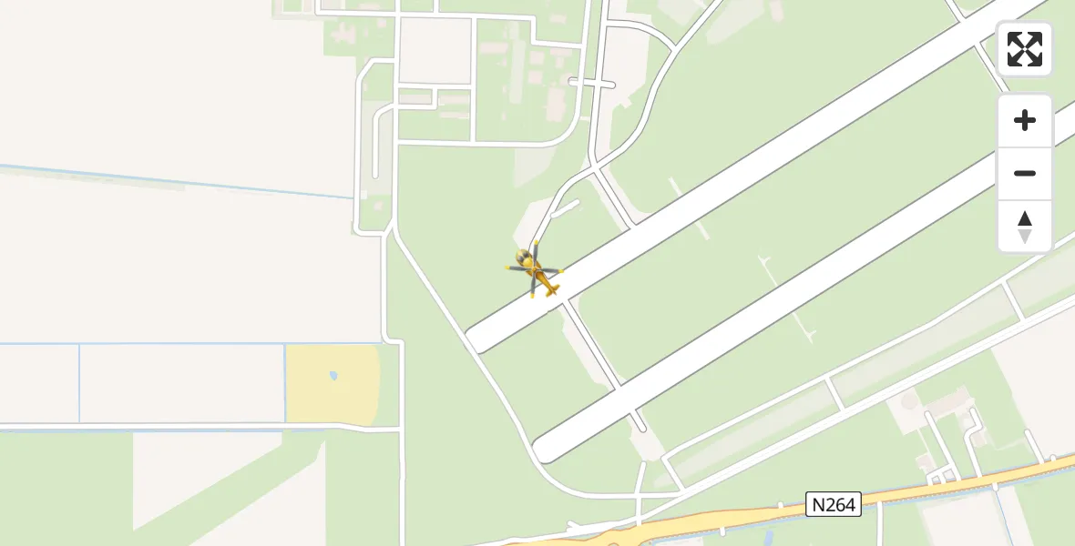 Routekaart van de vlucht: Lifeliner 3 naar Vliegbasis Volkel