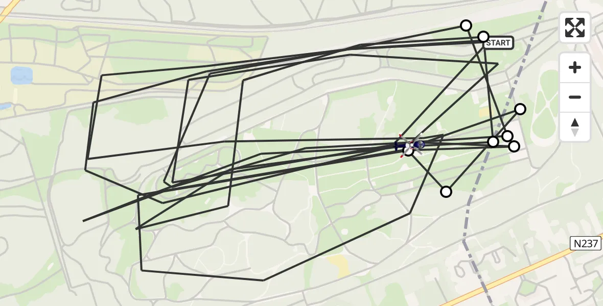 Routekaart van de vlucht: Politiehelikopter naar Soest, Soest