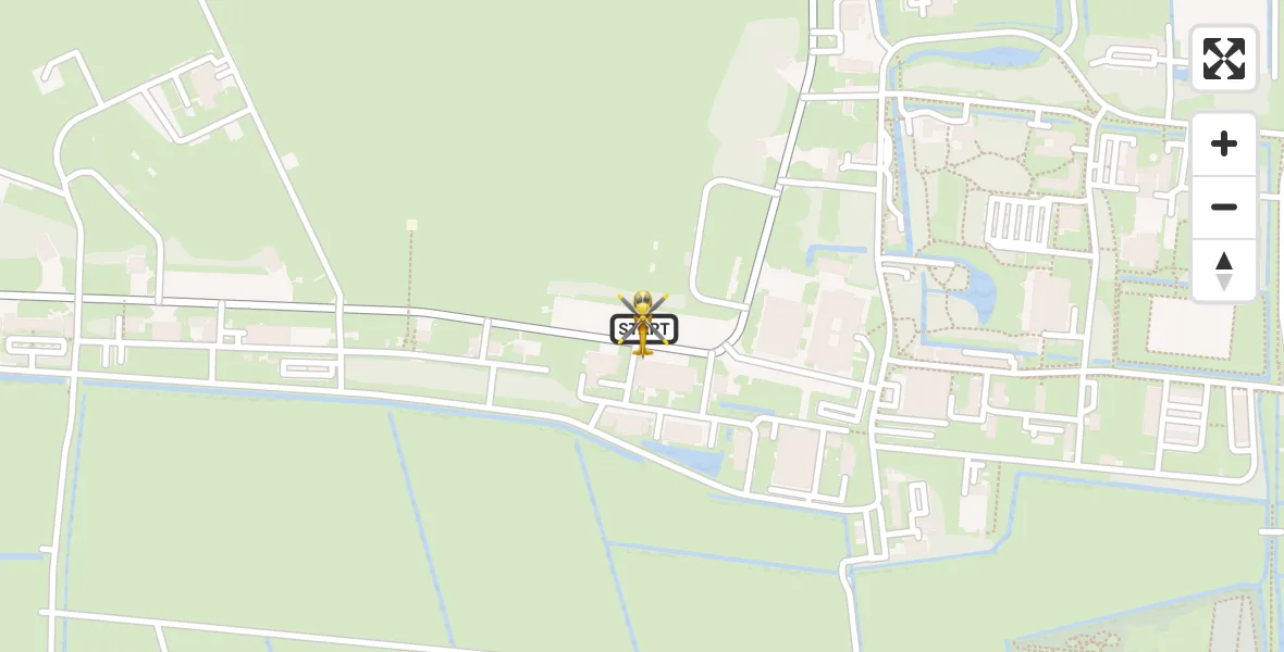 Routekaart van de vlucht: Ambulancehelikopter naar Vliegbasis Leeuwarden, Vliegbasis Leeuwarden