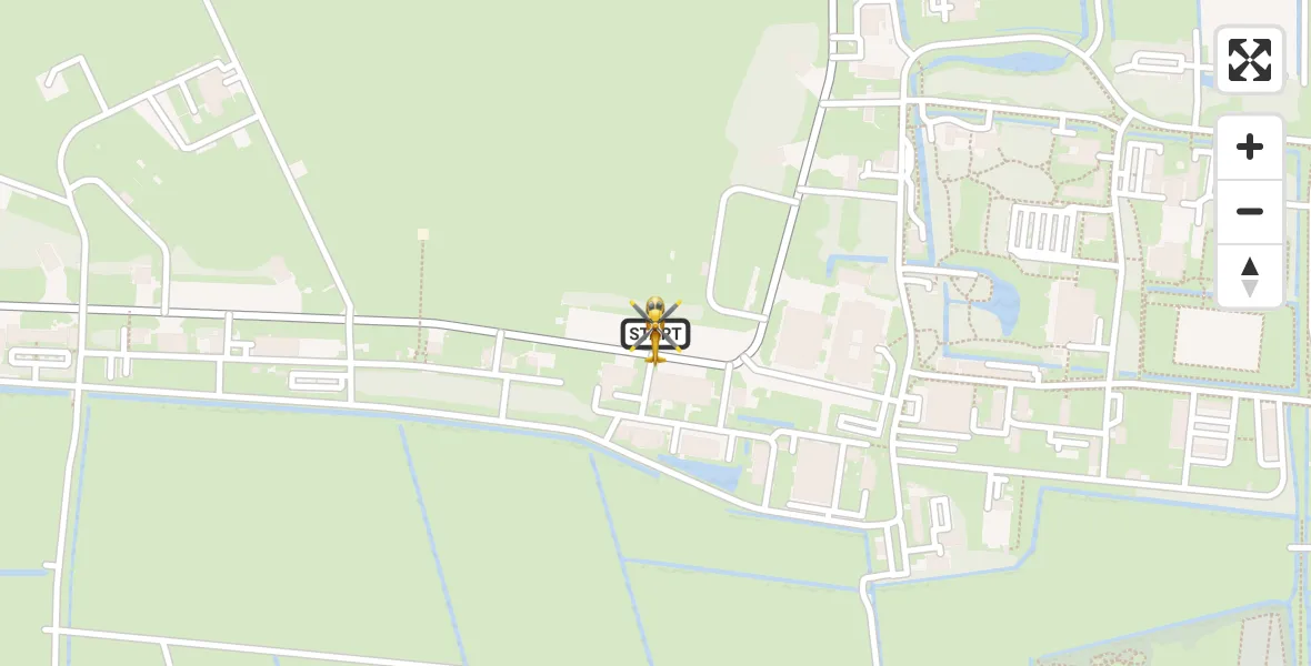 Routekaart van de vlucht: Ambulancehelikopter naar Vliegbasis Leeuwarden, Vliegbasis Leeuwarden