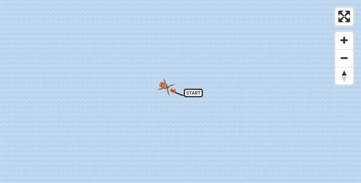 Routekaart van de vlucht: Kustwachthelikopter naar Noordzee, Noordzee