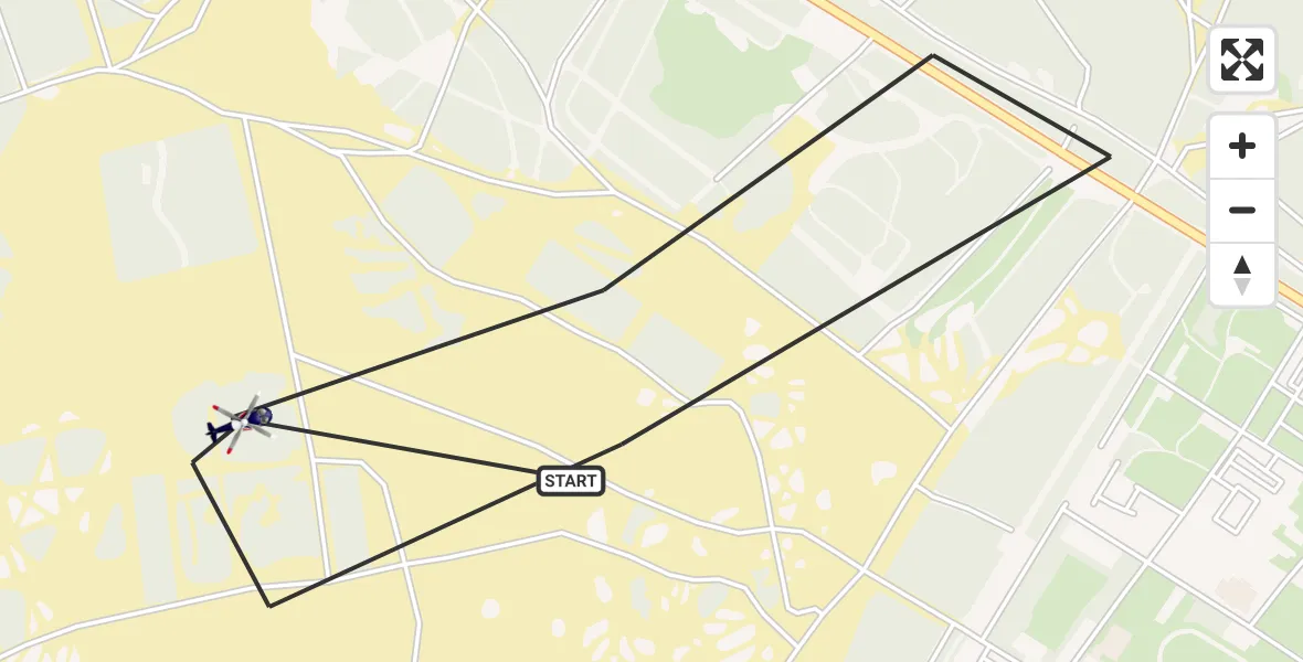 Routekaart van de vlucht: Politiehelikopter naar Oirschot, Oirschot