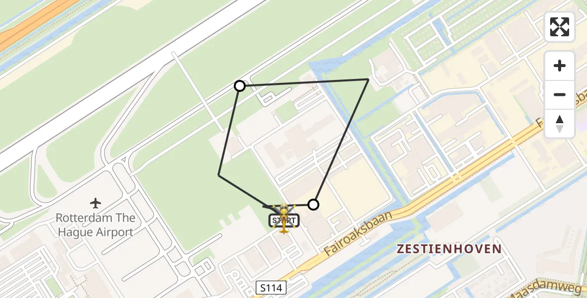 Routekaart van de vlucht: Lifeliner 2 naar Rotterdam The Hague Airport, Rotterdam The Hague Airport