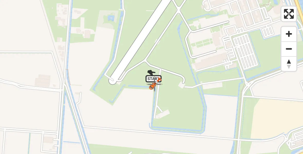 Routekaart van de vlucht: Kustwachthelikopter naar Militair vliegveld De Kooy / Den Helder Airport, Militair vliegveld De Kooy / Den Helder Airport