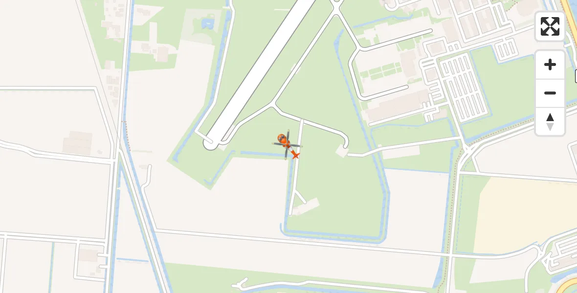 Routekaart van de vlucht: Kustwachthelikopter naar Militair vliegveld De Kooy / Den Helder Airport, Militair vliegveld De Kooy / Den Helder Airport