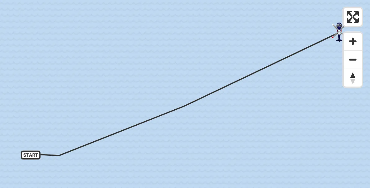 Routekaart van de vlucht: Politiehelikopter naar Noordzee, Noordzee