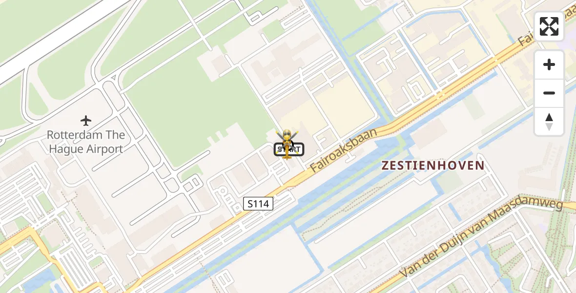 Routekaart van de vlucht: Lifeliner 2 naar Rotterdam The Hague Airport, Rotterdam The Hague Airport