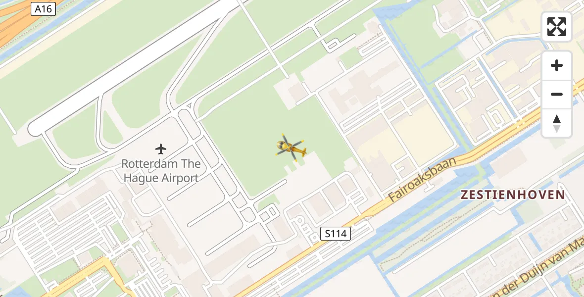 Routekaart van de vlucht: Lifeliner 2 naar Rotterdam The Hague Airport