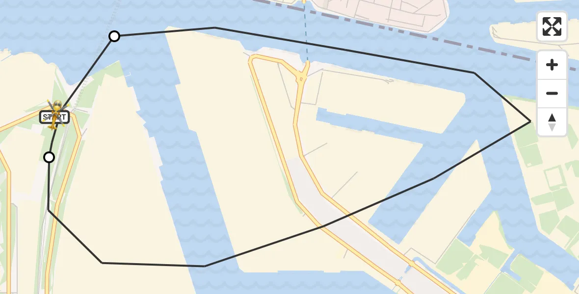 Vluchtroute Traumahelikopter Amsterdam Heliport - Amsterdam Heliport, 02 februari 2026, 12:42