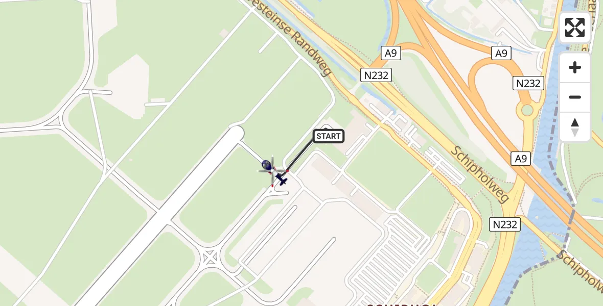 Vluchtroute Politiehelikopter Amsterdam Vliegveld Schiphol - Amsterdam Vliegveld Schiphol, 02 februari 2026, 14:48