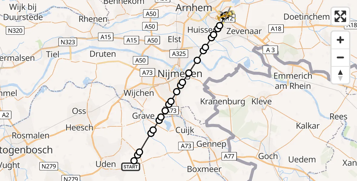 Routekaart van de vlucht: Lifeliner 3 naar De Eng, Effect
