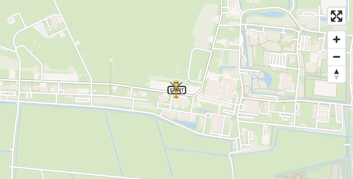 Routekaart van de vlucht: Ambulancehelikopter naar Vliegbasis Leeuwarden, Vliegbasis Leeuwarden