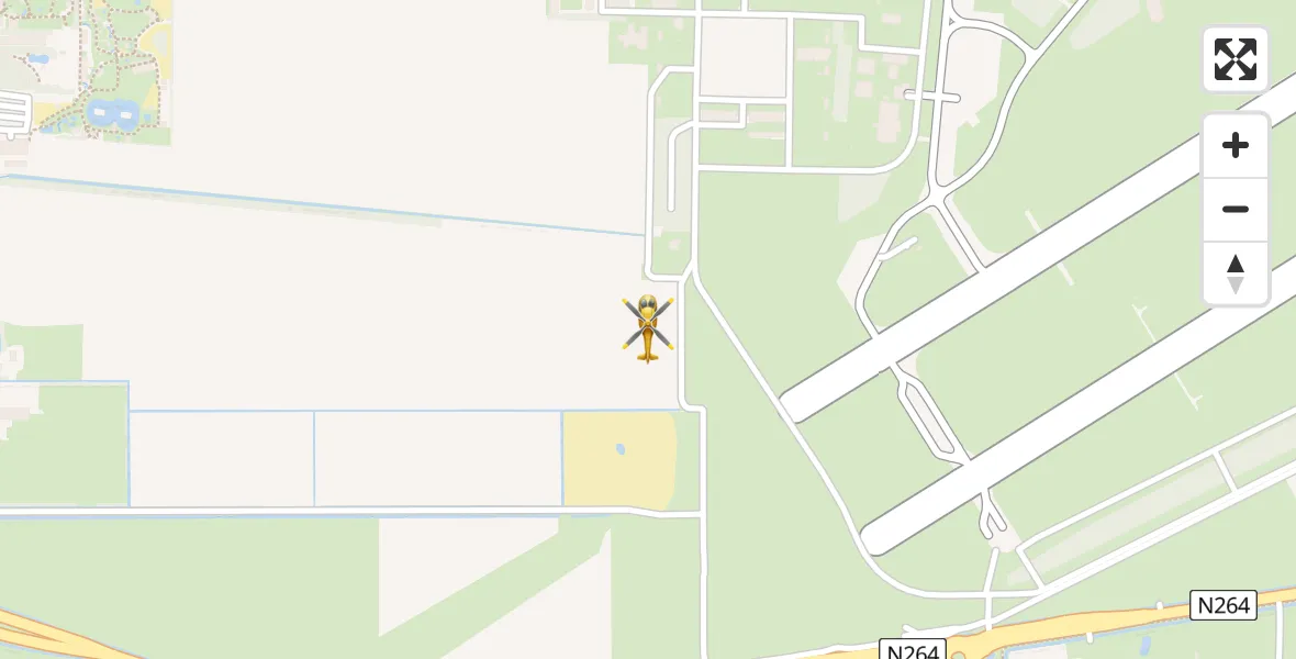 Routekaart van de vlucht: Lifeliner 3 naar Vliegbasis Volkel, Scheiweg