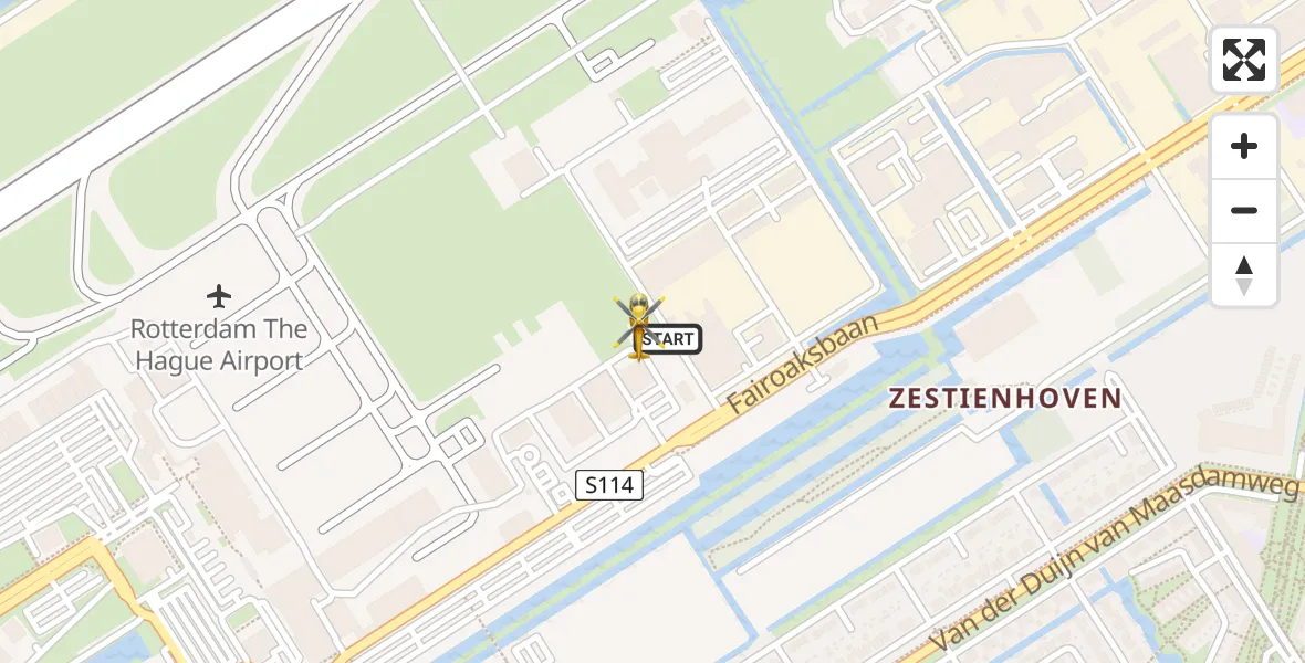 Routekaart van de vlucht: Lifeliner 2 naar Rotterdam The Hague Airport, Rotterdam The Hague Airport