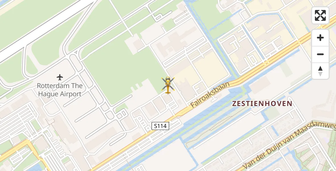 Routekaart van de vlucht: Lifeliner 2 naar Rotterdam The Hague Airport