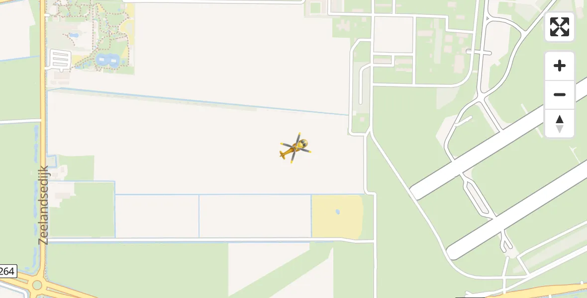 Routekaart van de vlucht: Lifeliner 3 naar Vliegbasis Volkel, Scheiweg