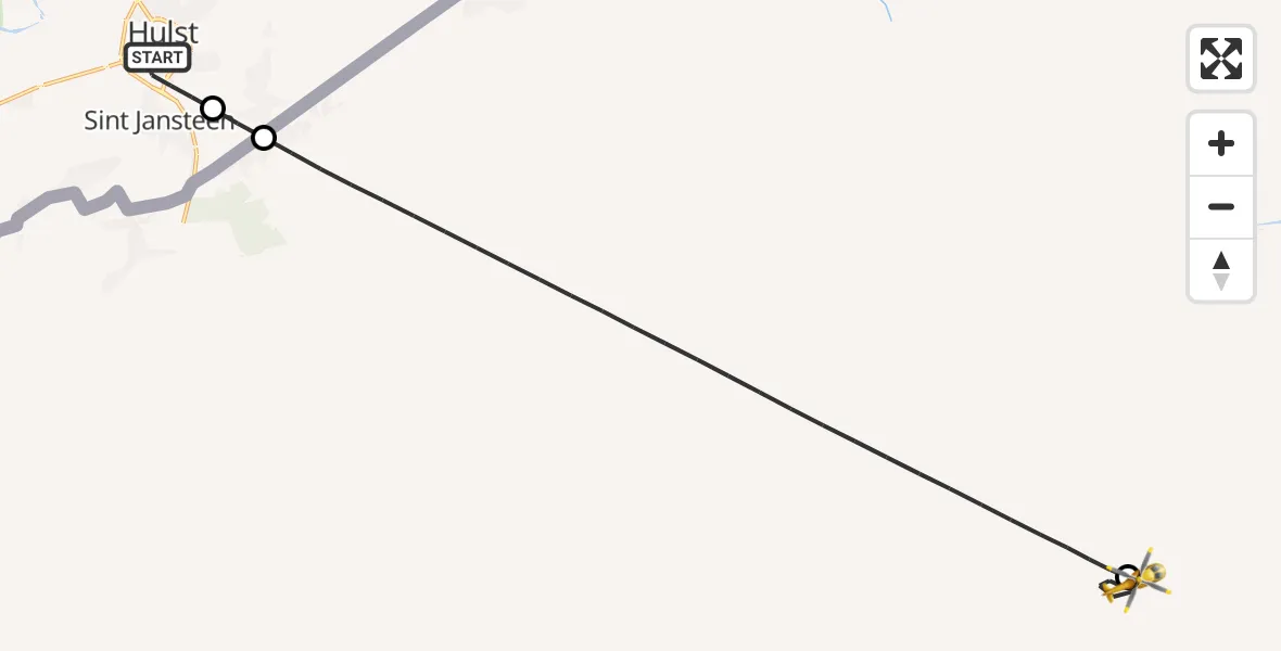 Routekaart van de vlucht: Lifeliner 2 naar Antwerp University Hospital Heliport, Antwerp University Hospital Heliport