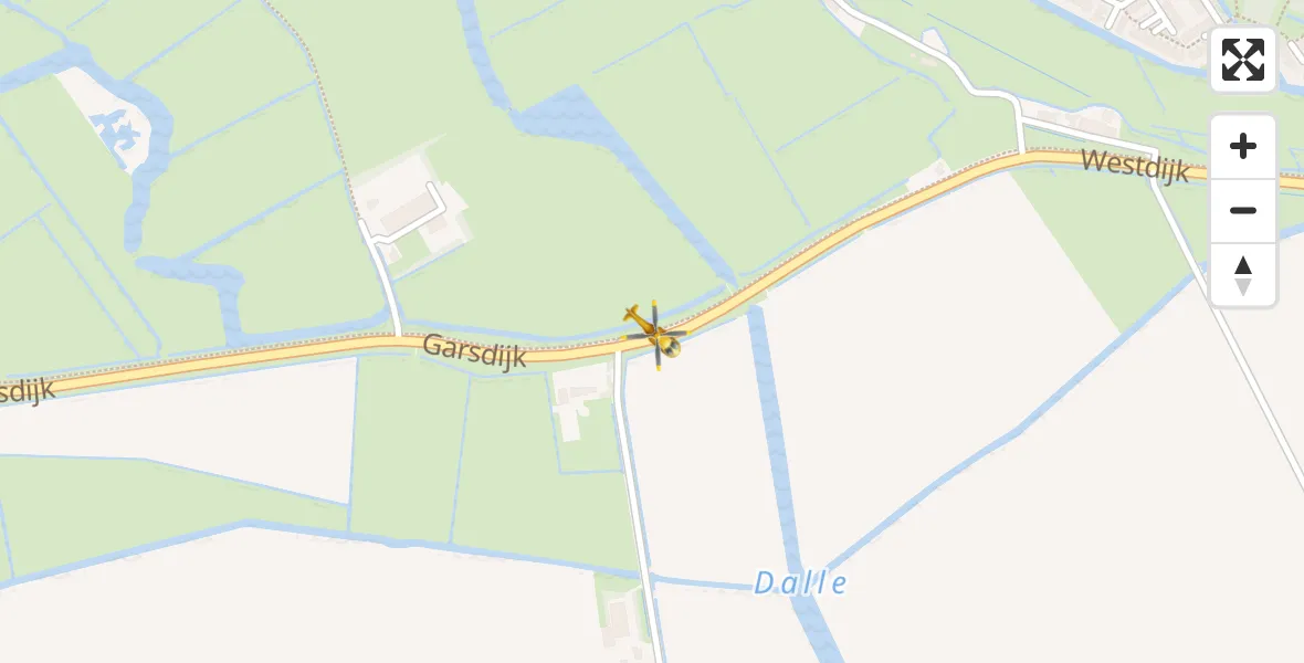 Routekaart van de vlucht: Lifeliner 2 naar Simonshaven, Garsdijk