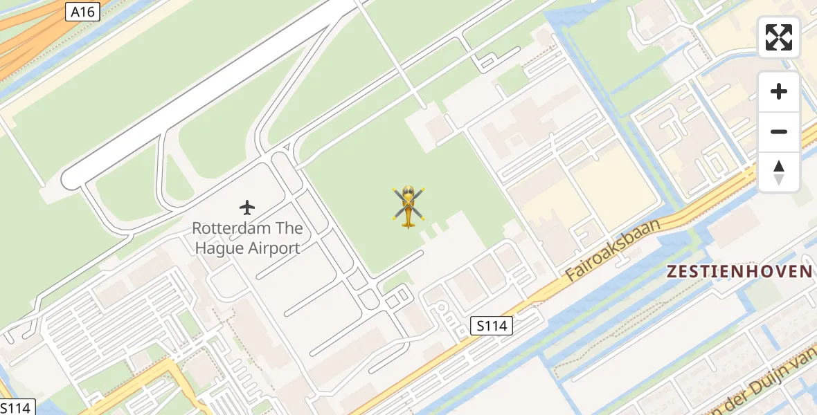 Routekaart van de vlucht: Lifeliner 2 naar Rotterdam The Hague Airport