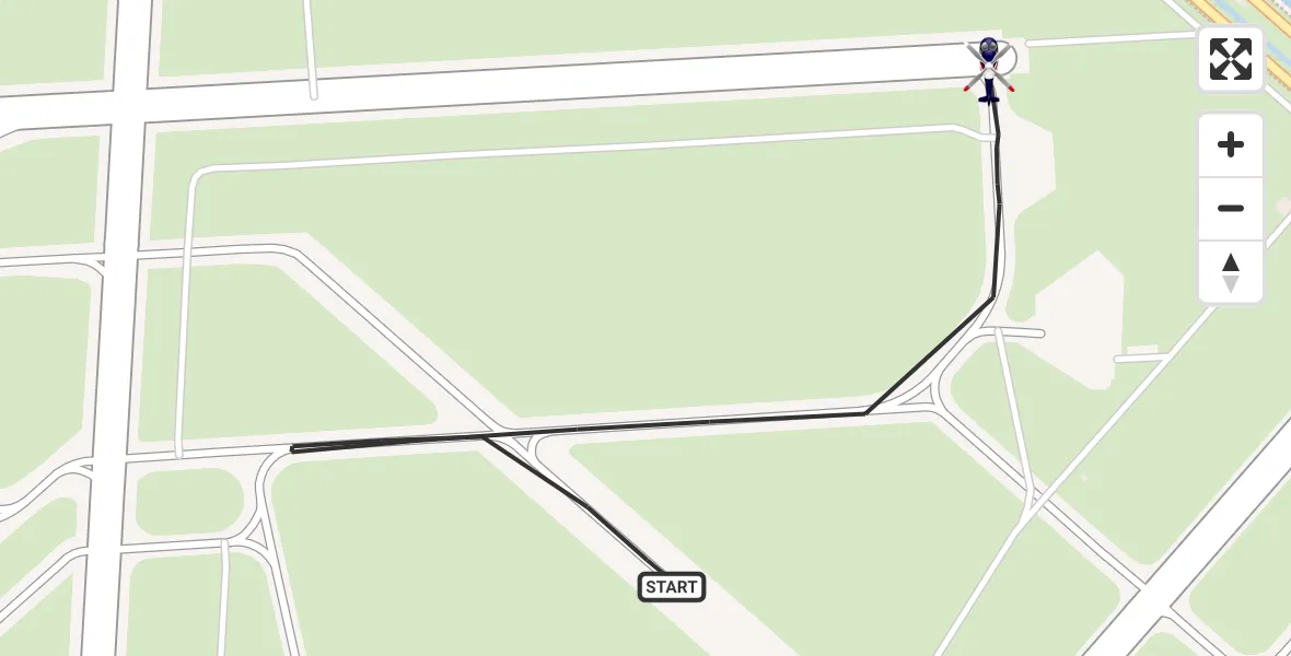Routekaart van de vlucht: Politiehelikopter naar Amsterdam Vliegveld Schiphol, Amsterdam Vliegveld Schiphol