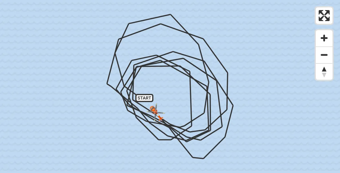Routekaart van de vlucht: Kustwachthelikopter naar Noordzee, Noordzee