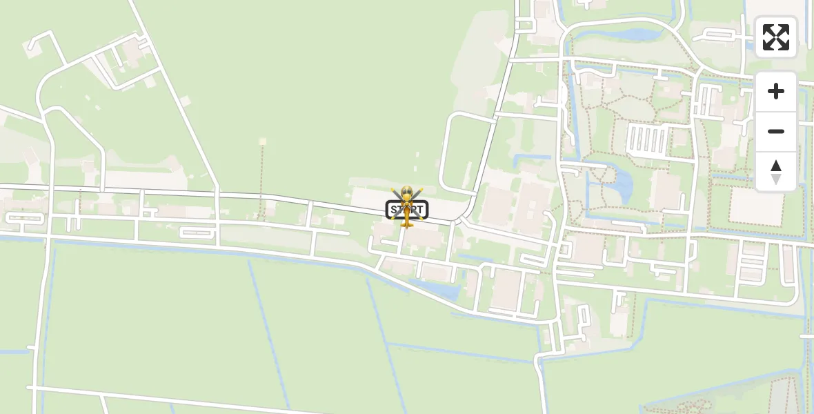 Routekaart van de vlucht: Ambulancehelikopter naar Vliegbasis Leeuwarden, Vliegbasis Leeuwarden