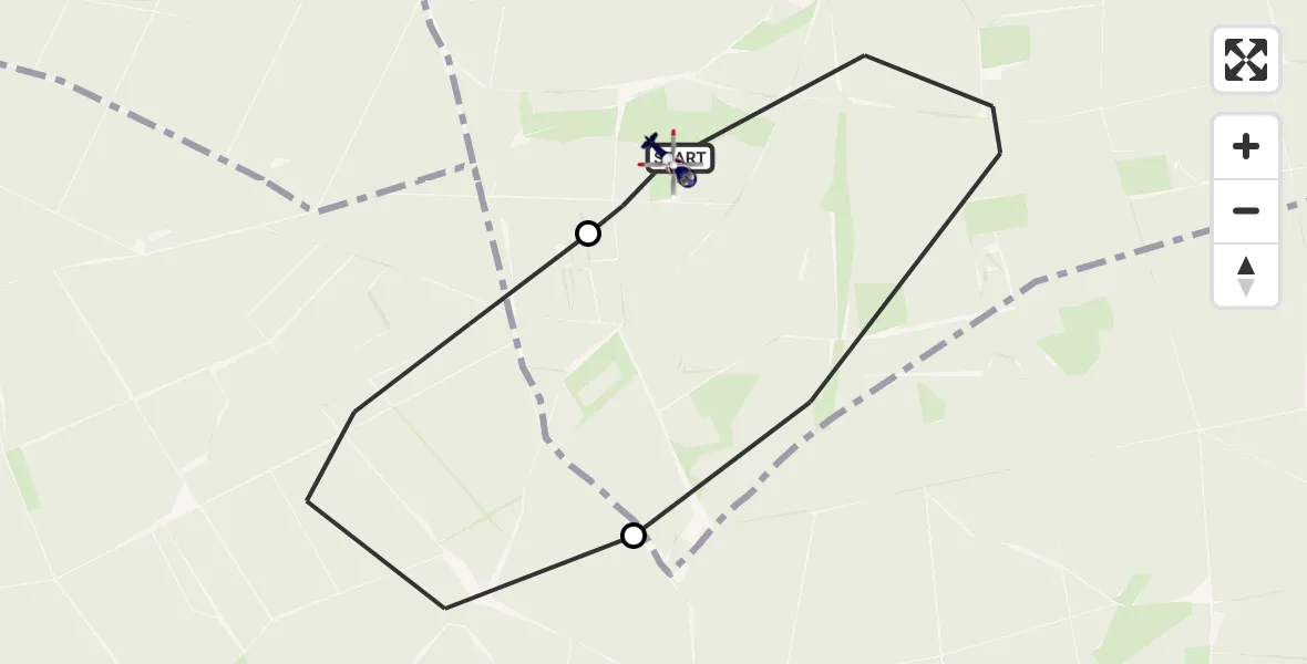 Vluchtroute Politiehelikopter van Vaassen naar Vaassen