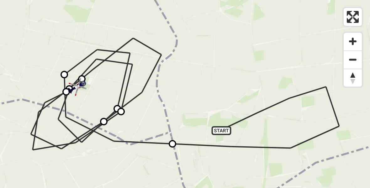 Routekaart van de vlucht: Politiehelikopter naar Elspeet, Vaassenseweg