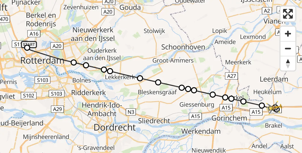Routekaart van de vlucht: Lifeliner 2 naar Vuren, Zeiving