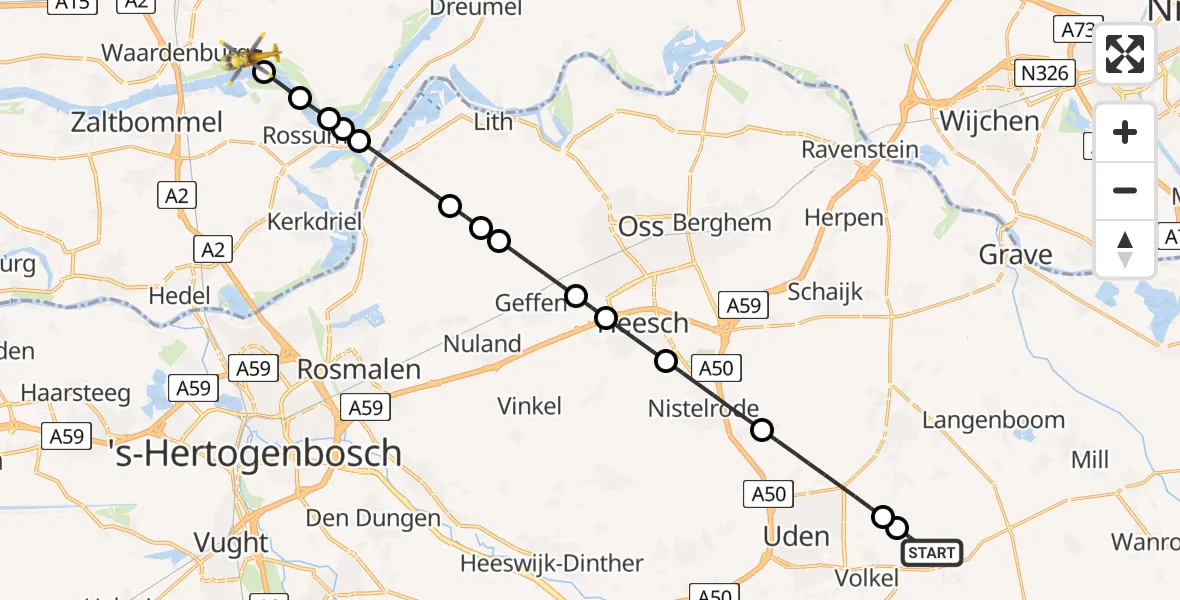 Routekaart van de vlucht: Lifeliner 3 naar Opijnen, Slotstraat