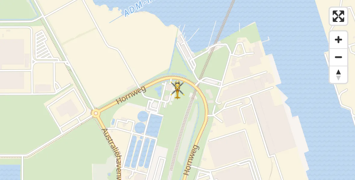 Vluchtroute Traumahelikopter van Amsterdam Heliport naar Amsterdam Heliport