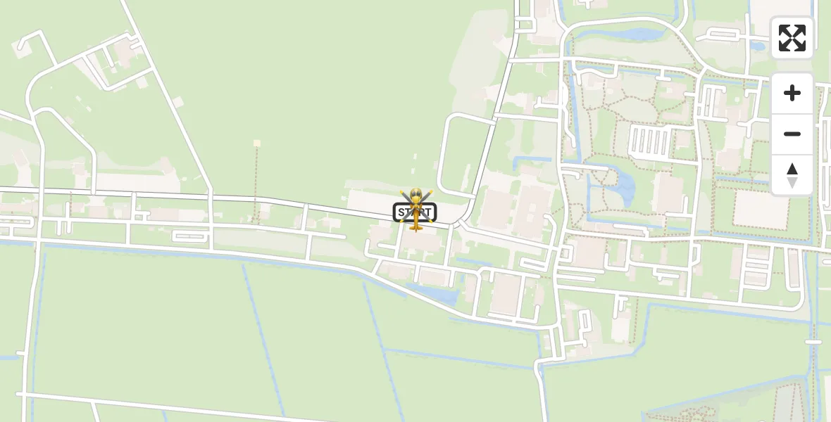 Routekaart van de vlucht: Ambulancehelikopter naar Vliegbasis Leeuwarden, Vliegbasis Leeuwarden