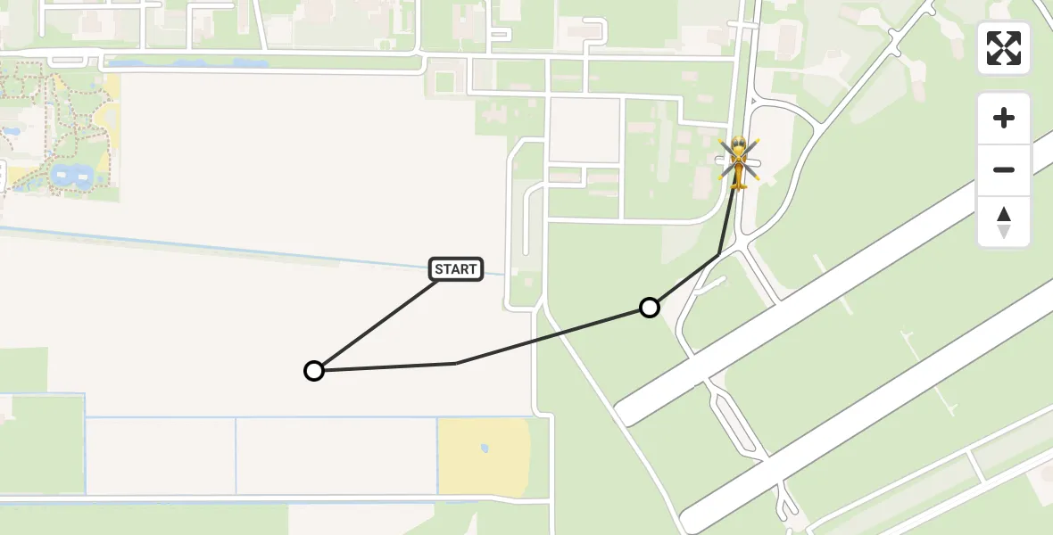 Vluchtroute Traumahelikopter Vliegbasis Volkel - Vliegbasis Volkel, 03 maart 2026, 08:27