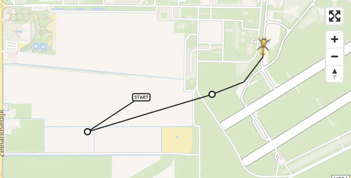 Vluchtroute Traumahelikopter Vliegbasis Volkel - Vliegbasis Volkel, 03 maart 2026, 11:37