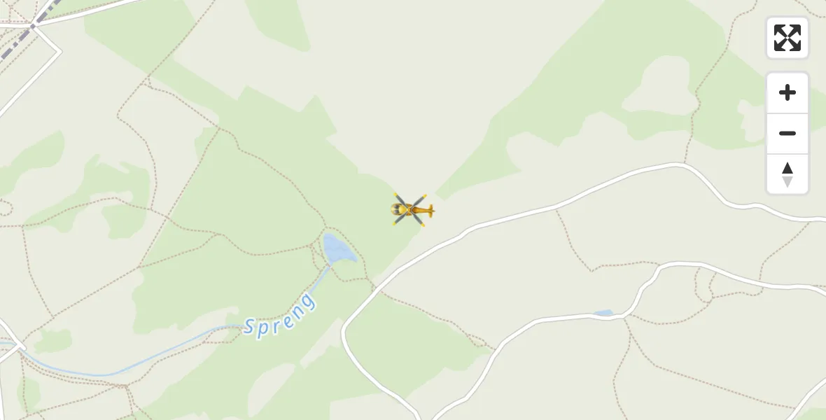 Vluchtroute Traumahelikopter van Driebergen-Rijsenburg naar Driebergen-Rijsenburg