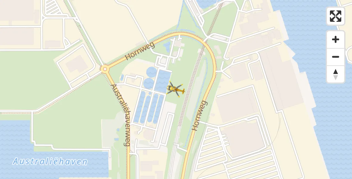 Vluchtroute Traumahelikopter van Amsterdam Heliport naar Amsterdam Heliport