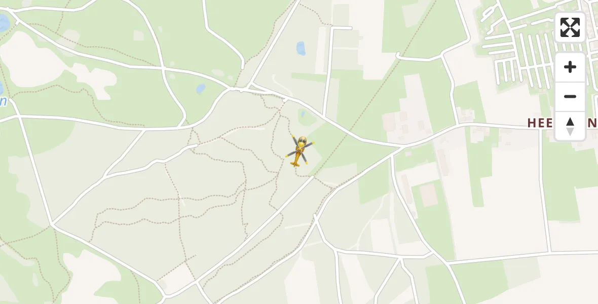 Vluchtroute Traumahelikopter van Heeze naar Heeze