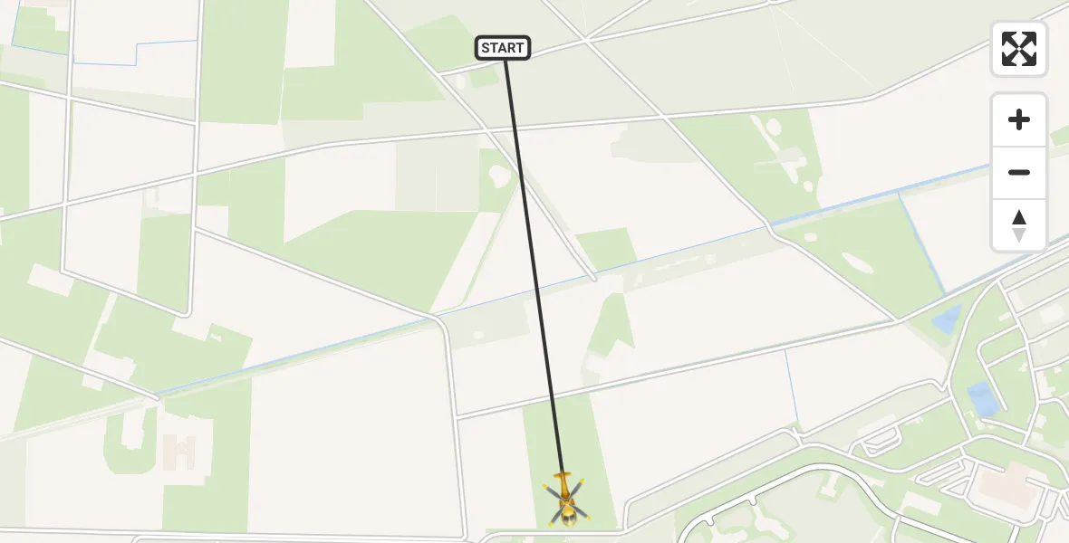 Vluchtroute Traumahelikopter van Zeeland naar Volkel