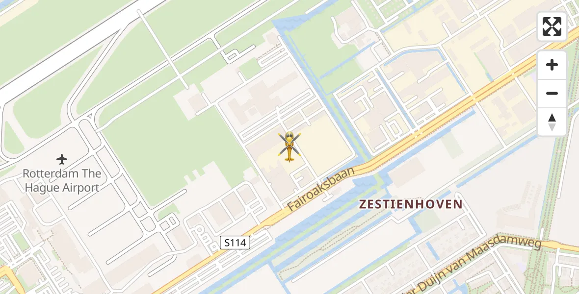 Routekaart van de vlucht: Lifeliner 2 naar Rotterdam The Hague Airport