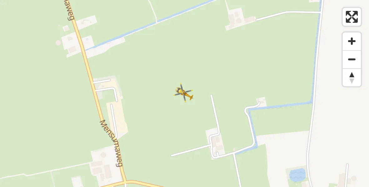 Vluchtroute Traumahelikopter van Tolbert naar Tolbert