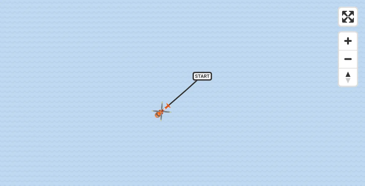 Vluchtroute Kustwachthelikopter van Noordzee naar Noordzee