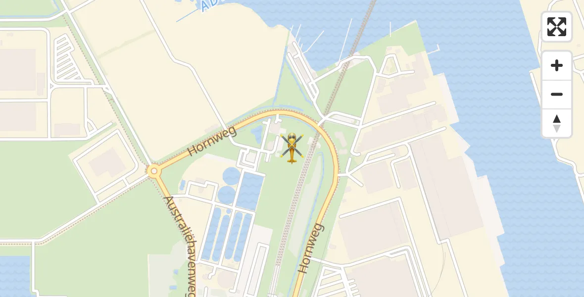 Vluchtroute Traumahelikopter van Amsterdam Heliport naar Amsterdam Heliport