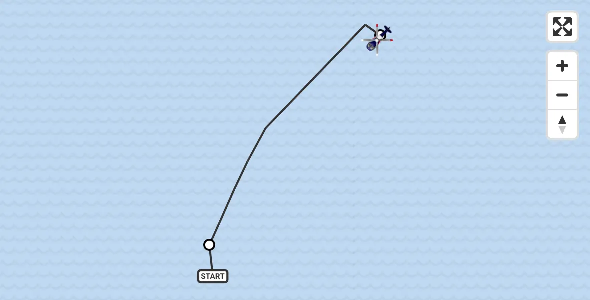 Vluchtroute Politiehelikopter van K15-FB-1 Heliport naar L10-M Heliport