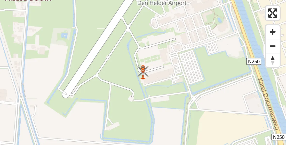 Vluchtroute Kustwachthelikopter van Militair vliegveld De Kooy / Den Helder Airport naar Militair vliegveld De Kooy / Den Helder Airport