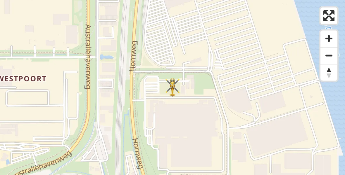 Vluchtroute Traumahelikopter van Amsterdam naar Amsterdam