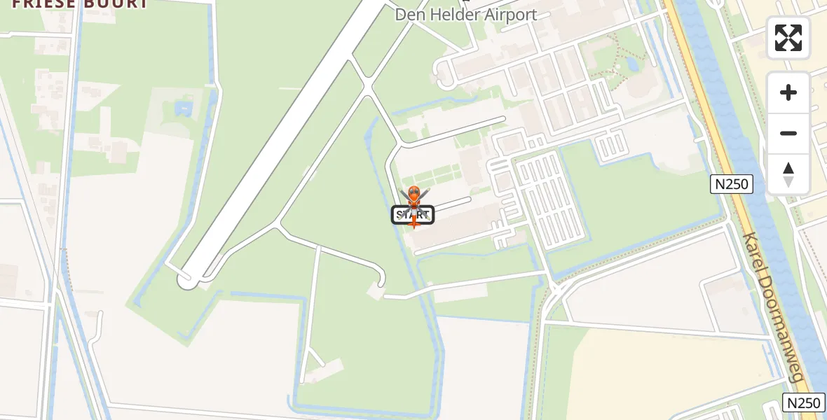 Vluchtroute Kustwachthelikopter van Militair vliegveld De Kooy / Den Helder Airport naar Militair vliegveld De Kooy / Den Helder Airport