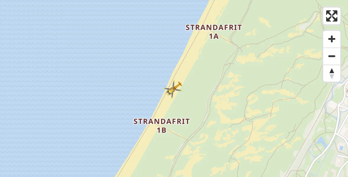 Vluchtroute Traumahelikopter van Noordwijk naar Noordwijk